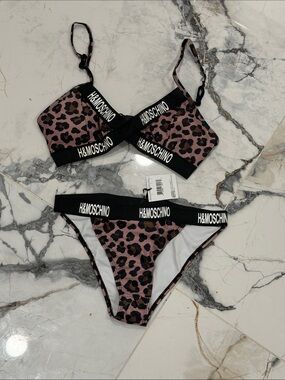 H&Moschino Leopard Bikini Set - Pink & Black medium